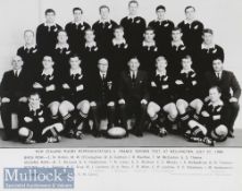 1968 large mounted official photo^ New Zealand XV v France at Wellington: Reproduced on a 5mm deep