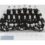 1968 large mounted official photo^ New Zealand XV v France at Wellington: Reproduced on a 5mm deep