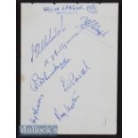 Signed 1951 Welsh Football League v Irish Football League Autograph Page signed by the Welsh players