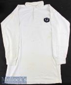 Rare Scotland Match Worn White Rugby Jersey: Suggested as a possible New Zealand Tour issue to avoid