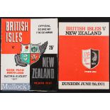 1971 British Lions Rugby Test Programmes in New Zealand (2): 1st (won) and 4th (drawn) Tests from