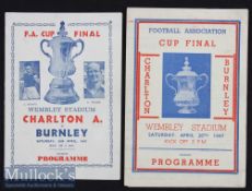 1947 FA Cup Final Charlton Athletic v Burnley Souvenir Football Programmes 26 Apr^ examples