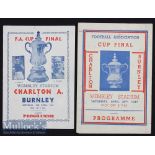 1947 FA Cup Final Charlton Athletic v Burnley Souvenir Football Programmes 26 Apr^ examples