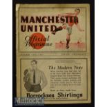 Scarce 1932/33 The 1st Manchester United ‘United Review’ v Stoke City Football Programme Vol 1 No