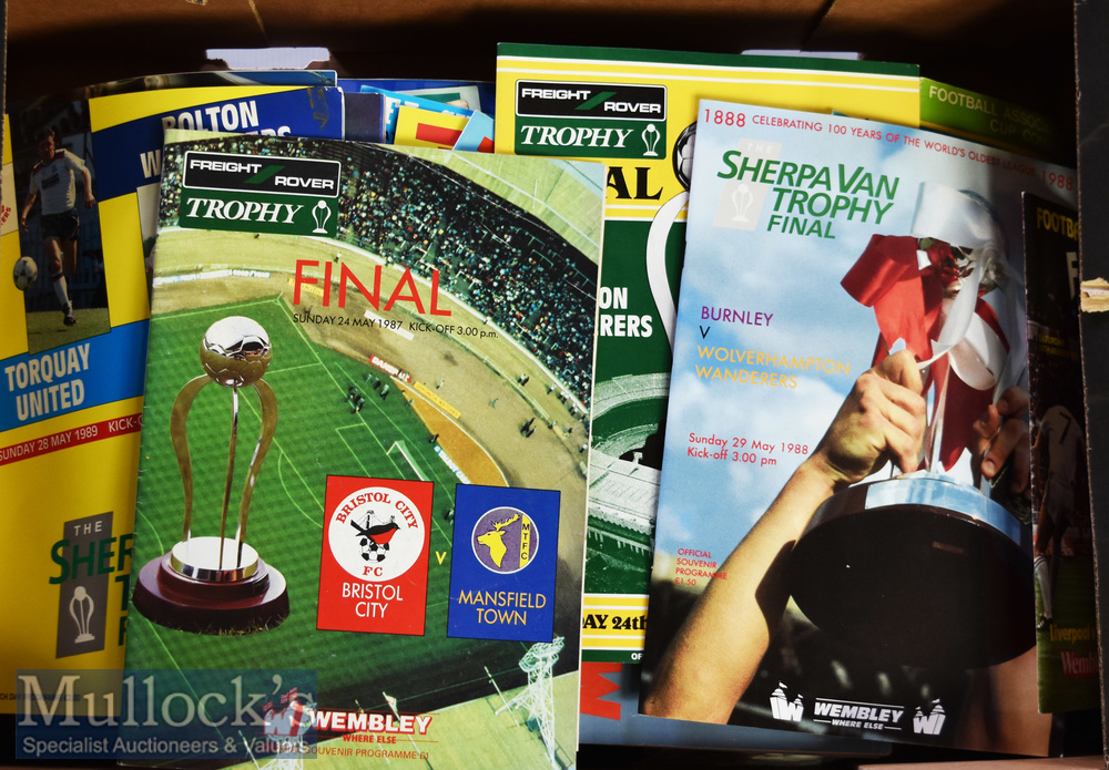 Cup Finals Football Programmes Selection Mostly 1970s Onwards 82 different programmes in total. (
