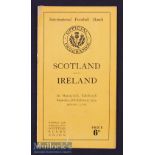 1949 Scotland v Ireland Rugby Programme: Ireland’s Triple Crown/Champions season aided by this 13-