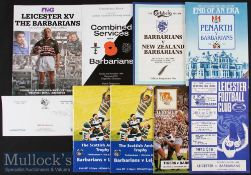 1966-2003 Barbarians Rugby Programmes (8): v Leicester 1966^ 1983^ 2000(2) & 2003; v Penarth (last