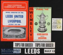 1965 FA Cup Final Leeds United v Liverpool Football Programme and Match Ticket date 1 May plus
