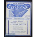 1937/8 Everton v West Bromwich Albion Football Programme dated 2nd April in excellent condition^