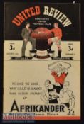 FA Cup 1946/47 Manchester United v Nottingham Forest Football Programme date 25 Jan^ Light folds^