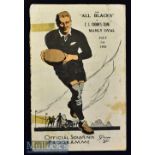 Very Rare 1925 New Zealand in Australia Rugby Programme: Sought-after issue from EJ Thorn’s XV v the