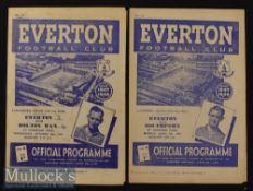 1947/48 Everton v Bolton Wanderers Lancashire Senior Cup Football Programme date 8 Oct^ together