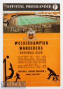 1958/59 Wolverhampton Wanderers v Rest of the League Football Programme date 15 Nov^ has team