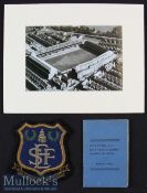 1954/55 Everton FC Shareholders Association booklet together with a Stadium photograph with mount
