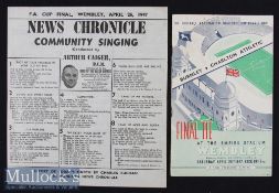 1947 FA Cup Final Burnley v Charlton Athletic Football Programme date 26 Apr^ also include Community