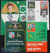 1980 British Lions in South Africa Rugby Test Programmes (4): Some harder to obtain^ the four issues