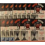 Selection of 1950s/60s Manchester United Home Youth Cup Football Programmes to include 57/58