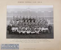 1949/50 Season Everton Mounted Team Photograph by Albert Marrion Photographers (Liverpool)