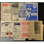 1953/54 Everton Away Football Programmes to include Lincoln City^ Oldham Athletic with newspaper