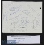 Varied Selection of Football Autographs on a single page including Tony Book^ Don Revie^ Dai Davies^