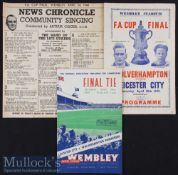 1949 FA Cup Final Leicester City v Wolverhampton Wanderers Football Programme and Souvenir Programme