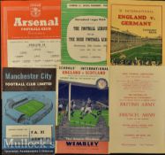 Selection of Football Programmes Featuring Duncan Edwards to include 52 England v Scotland