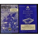 2x 1965/66 Everton Postponed Football Programmes including Nottingham Forest 29 Dec and v