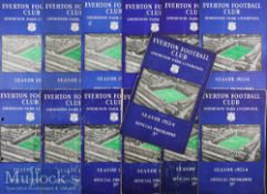 1953/54 Everton Home Football Programmes to include Hull City^ Oldham Ath.^ Doncaster Rovers^ Notts.