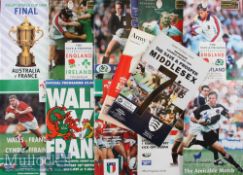 Leftover Lot of Rugby Programmes (12): The RWC Final 1999^ Australia v France; plus Scotland v