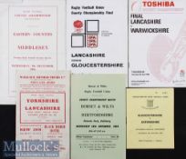 1950s-1980s Counties Rugby Programmes (6): County Finals^ Lancashire v Gloucestershire^ 1974 (