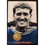 1967/68 Cheshire Football Association Runners Up Medal hallmarked together with a Signed Bobby