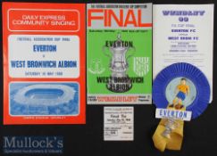 1968 FA Cup Final Everton v West Bromwich Albion Football Programme and Match Ticket date 18 May