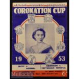 1953 Coronation Cup Quarter Finals Double Issue Football Programme date 11 May Celtic v Arsenal