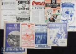 1948/49 Everton Away Football Programmes to include Bolton W.^ Huddersfield Town^ Sheffield