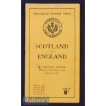 1948 Scotland v England Rugby Programme: Mickey Steele-Bodger only had to travel from Edinburgh