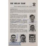 Trio of Wales and Armed Services Rugby Programmes from 1947 onwards - one signed (3): With sellotape