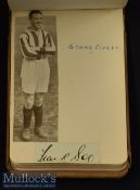 Selection of Interesting 1930s Football Autographs within album and including Alex James (