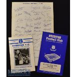 1967/68 Everton Public Practice Match Football Programme date 12 Aug^ plus Official Handbook 67/68
