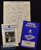 1967/68 Everton Public Practice Match Football Programme date 12 Aug^ plus Official Handbook 67/68