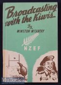 Scarce New Zealand Signed Rugby Book: 1947 softback with colourful cartoon cover^ ‘Broadcasting with