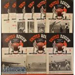 1952/53 Manchester United Home Football Programmes to include Nos 8^ 12^ 13^ 14^ 15^ 16^ 17^ 20