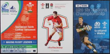 Welsh Age Group Rugby programmes (3): Under 20s Six Nations 2019^ Scotland v Wales & Wales v