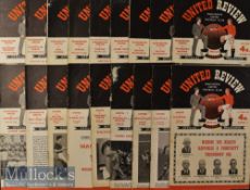 Mixed Selection of 1950s Manchester United Home Football Programmes to include 47/48 Preston NE (