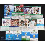 1983-2009 England v France & Italy Rugby Programmes (13): Many with ticket^ clipping or both^ v