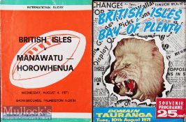 1971 British Lions Rugby Programmes in New Zealand (2): The Lions’ clashes with Manawatu-