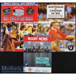 1983-90 Australia v USA & Canada Rugby Programmes (3): 2x v USA (‘83 and ’90) and v Canada ’85 (