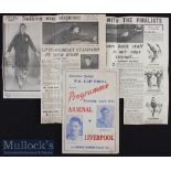 1950 FA Cup Final Arsenal v Liverpool Souvenir Football Programme date 29 Apr printed by Buick^