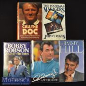 Selection of Football Books with Signatures to include The Jimmy Hill Story^ Brian Clough The