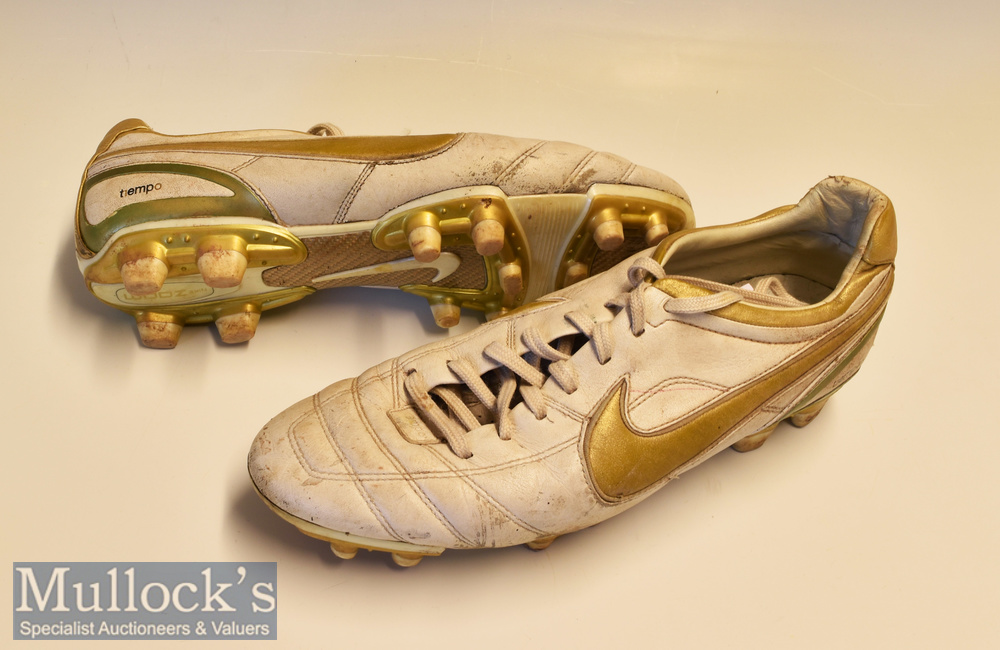 Pair of Match Worn Nike Football Boots used by Chris Hargreaves for Torquay United at Wembley. He