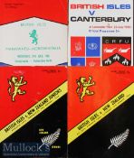 1966 British Lions Rugby programmes (4): From the games v Canterbury^ Manawatu-Horowhenua & both New